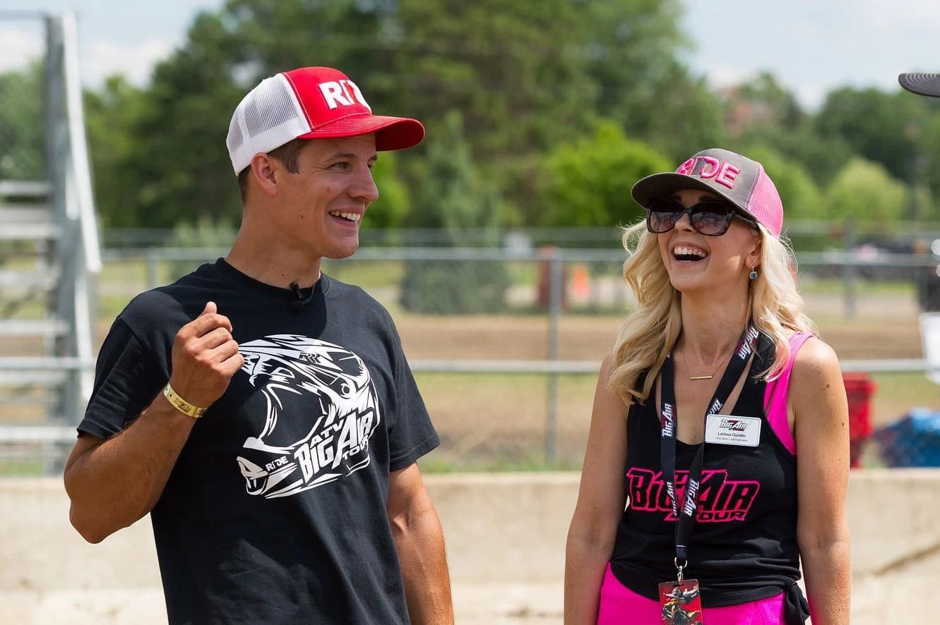 Derek and Larissa Guetter of ATV Big Air Tour at the Anoka County Fair.