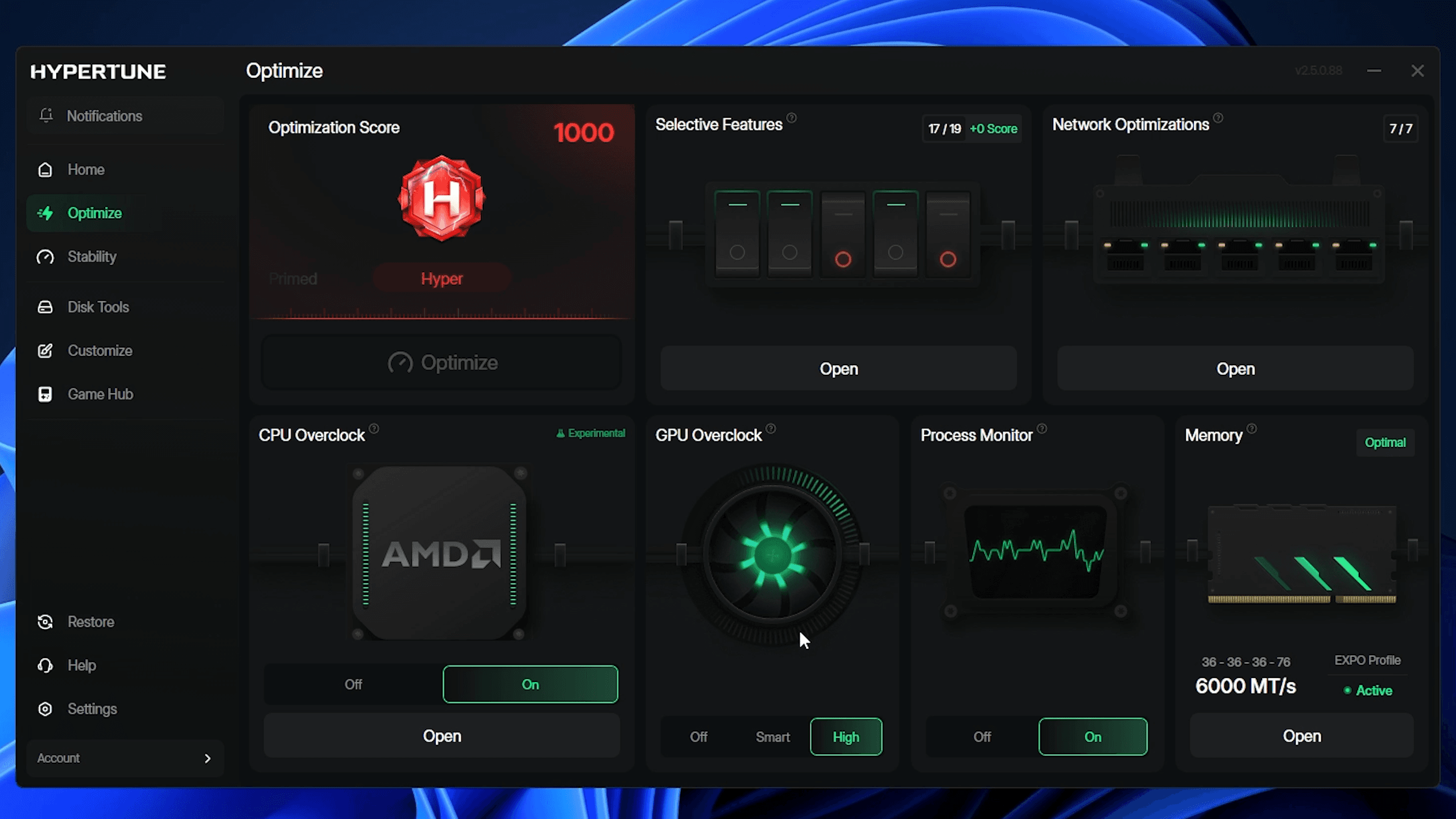 The Hypertune application.