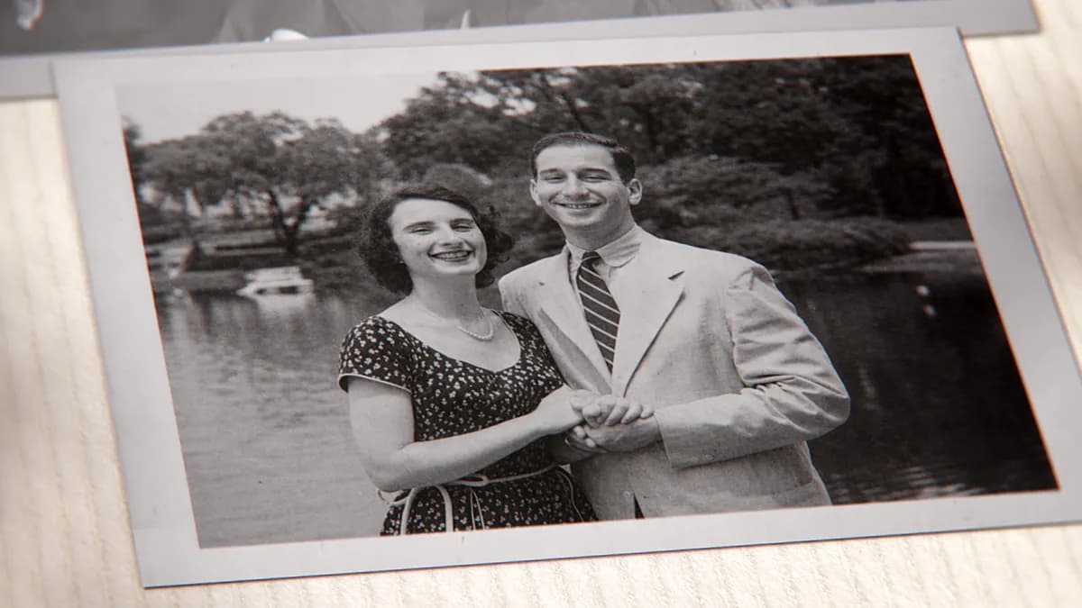 Restored image of Burt and Ethelle