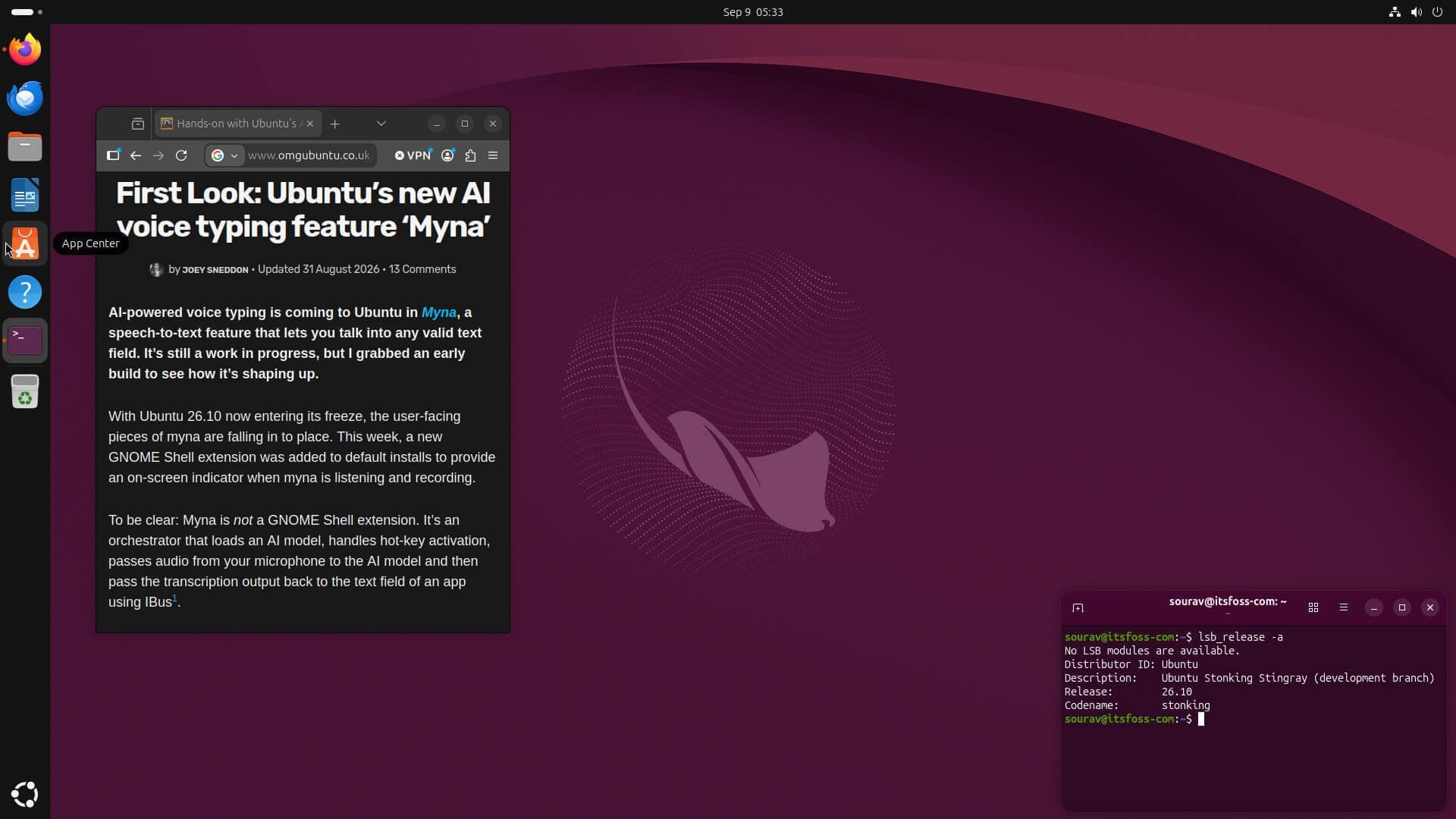 ubuntu 26.10 dev branch