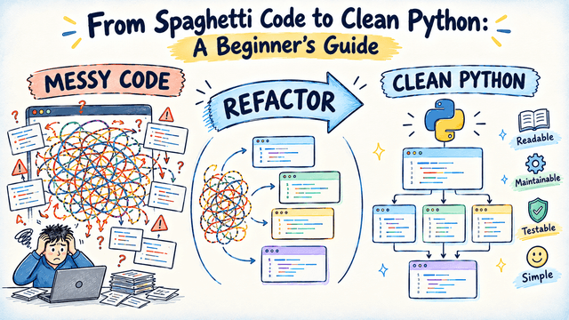 จาก Spaghetti Code สู่ Python ที่สะอาดตา: คู่มือปรับโครงสร้างโค้ดสำหรับมือใหม่