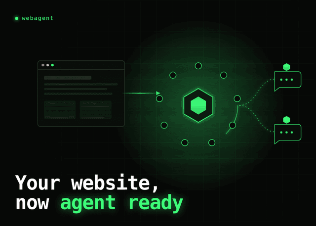 Agent-net เปิดตัว Webagent โครงสร้างโอเพนซอร์สภาษา Go เปลี่ยนเว็บไซต์เป็น AI Agent ในคลิกเดียว