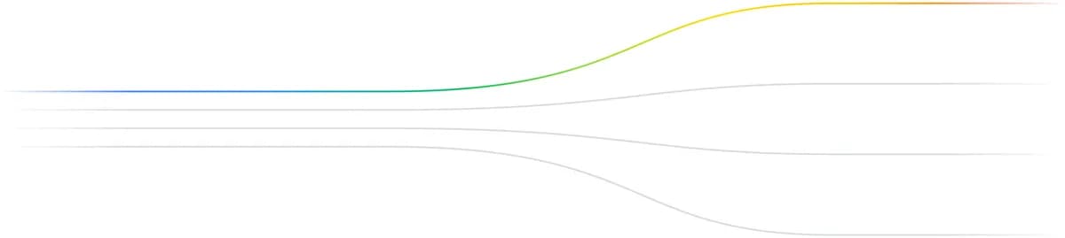 Curved blue line with dots