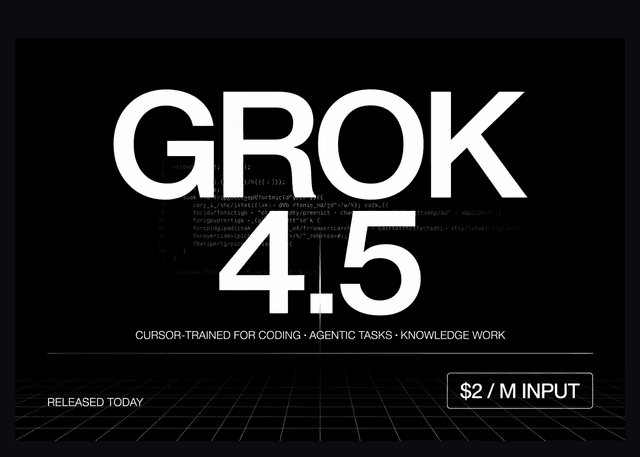 SpaceXAI เปิดตัว Grok 4.5 โมเดลตัวท็อป ชูจุดเด่นงาน Agentic และการเขียนโค้ดร่วมกับ Cursor