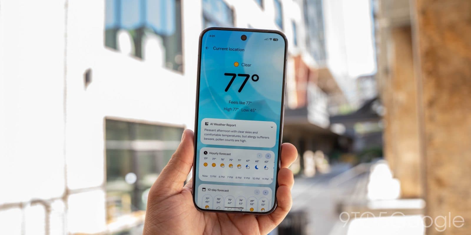Pixel Weather เพิ่มปุ่มรีเฟรชบน Widget หน้าจอหลัก
