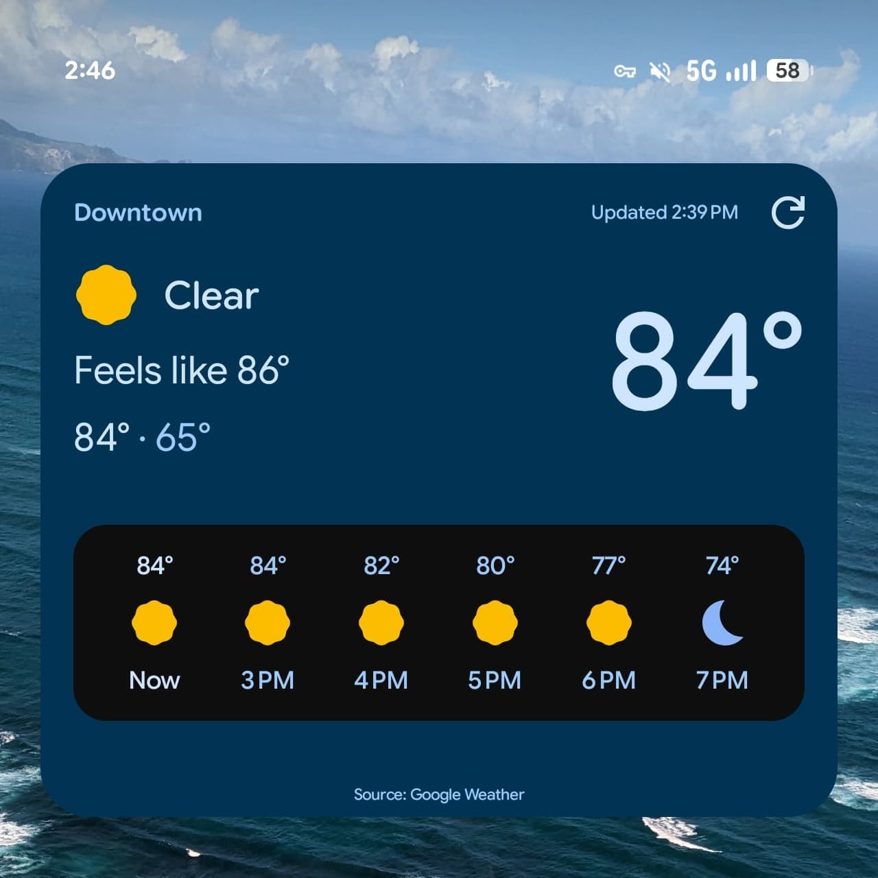 Pixel Weather เพิ่มปุ่มรีเฟรชบน Widget หน้าจอหลัก