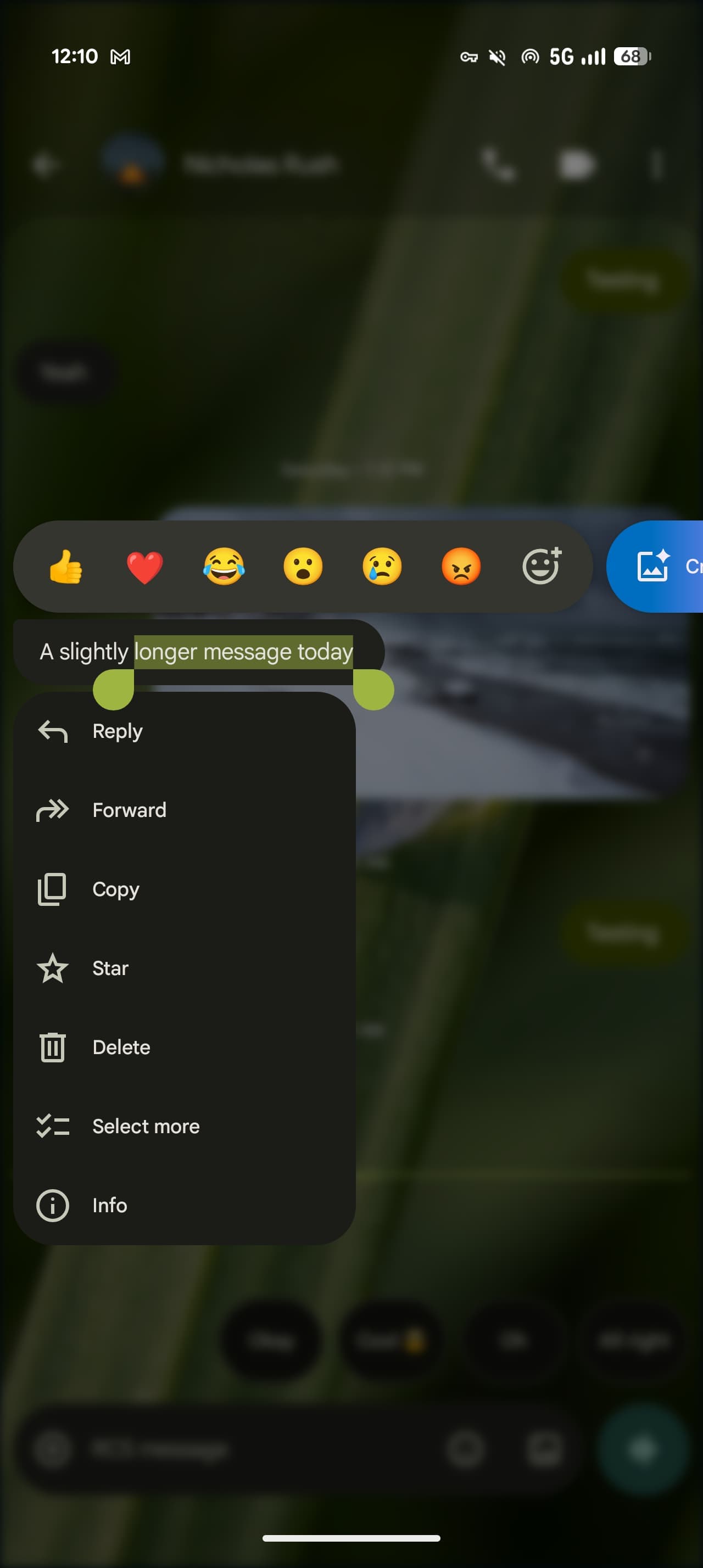 Google Messages ปล่อยเมนูใหม่ กดค้างเลือกคัดลอกเฉพาะส่วนได้แล้ว