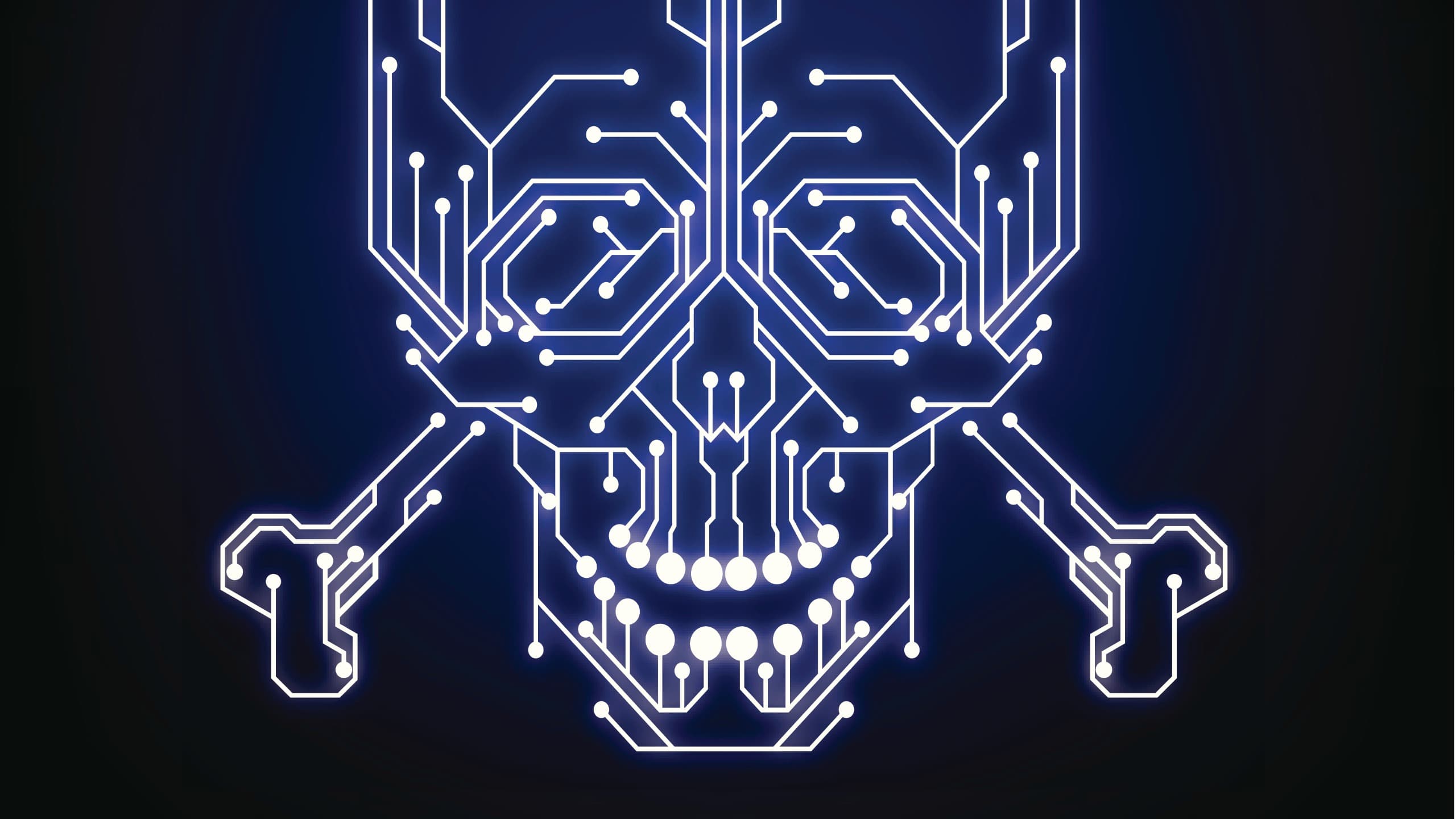 Digital skull and crossbones