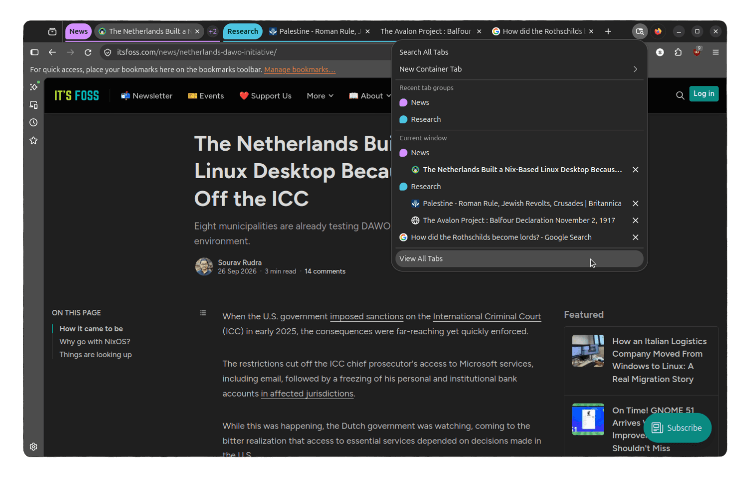 firefox nova tab management