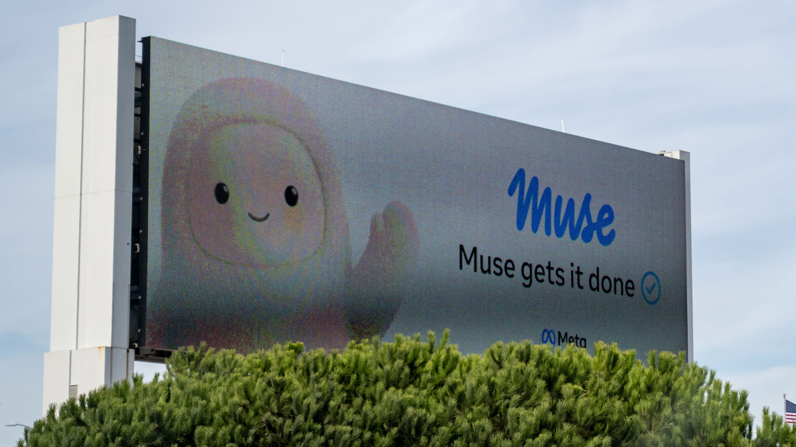 Billboard featuring Meta's Muse AI agent