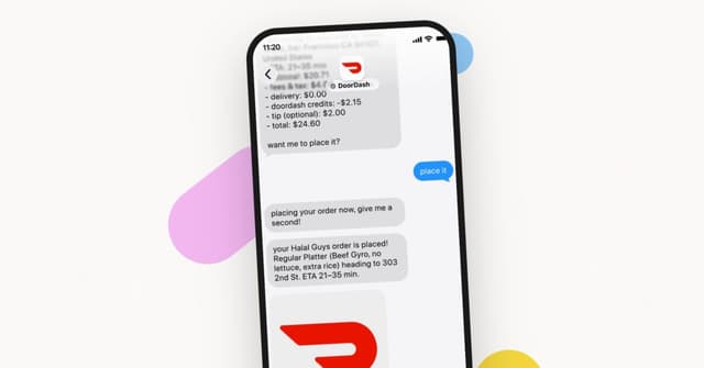 DoorDash เปิดตัวระบบสั่งอาหารผ่าน Apple Messages ด้วย AI