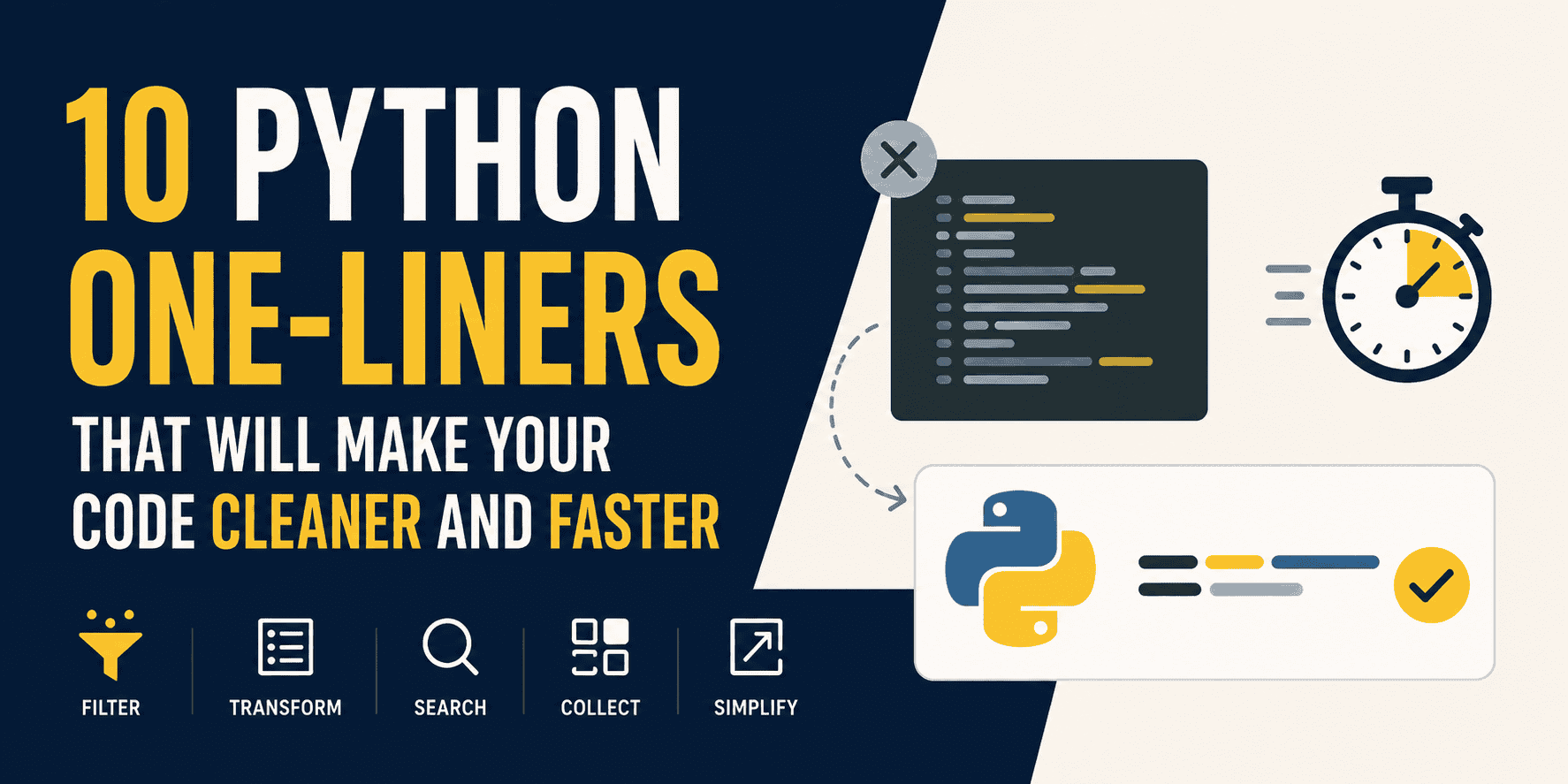 10 Python One-Liners That Will Make Your Code Cleaner and Faster