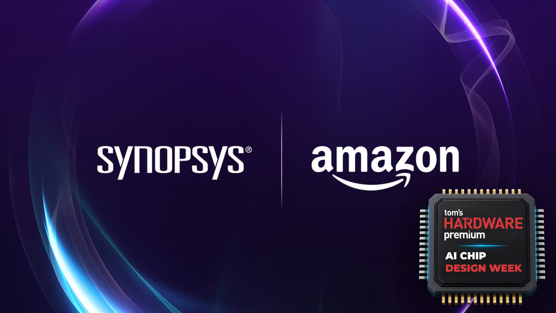 Amazon and Synopsys logos together.