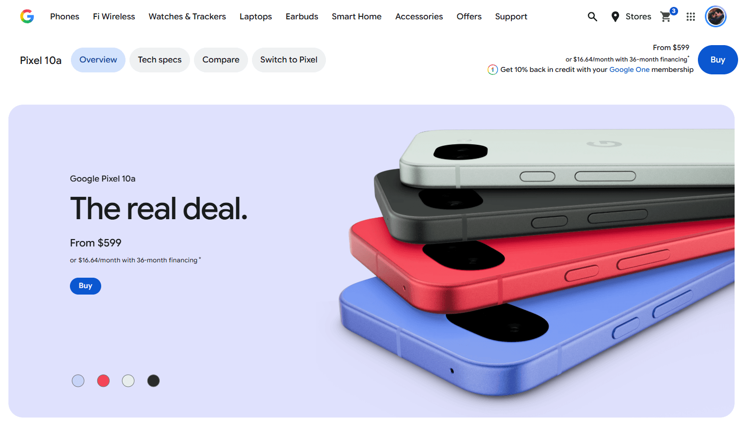 Google ปรับขึ้นราคา Pixel 10a เงียบๆ เริ่มต้นที่ 599 ดอลลาร์