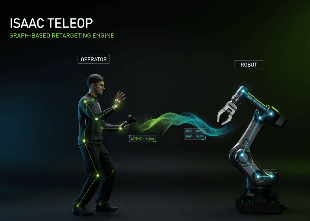 NVIDIA IsaacTeleop: ระบบสั่งการหุ่นยนต์จาก XR ด้วย Graph-Based Engine