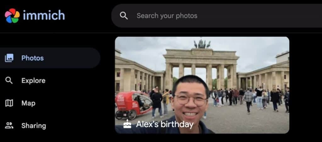 Immich 3.3 introduces birthday memories.