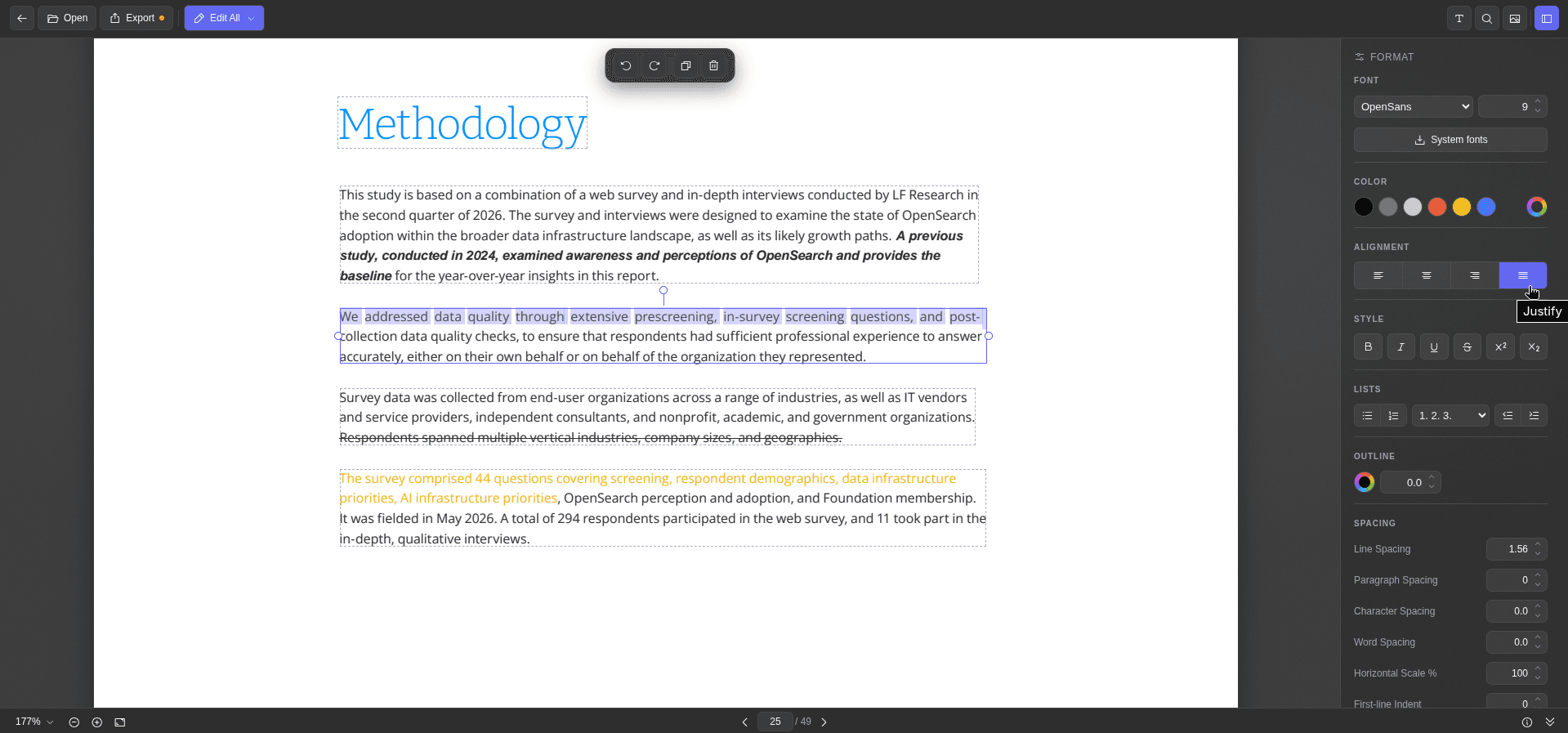bentopdf text editing