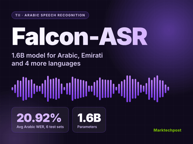 TII เปิดตัว Falcon-ASR โมเดลรู้จำเสียงภาษาอาหรับระดับ 1.6B