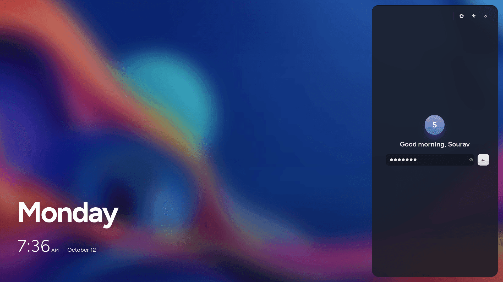 luma linux distro lock screen