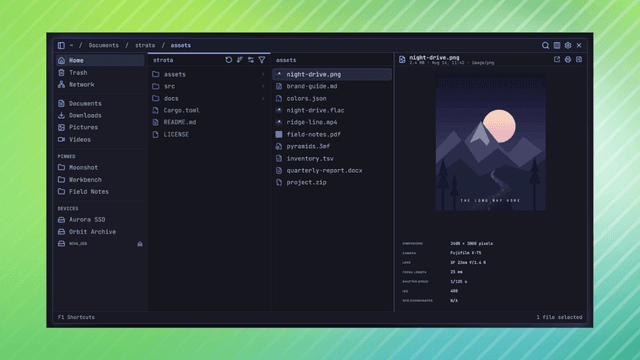 Strata โปรแกรมจัดการไฟล์ภาษา Rust สำหรับ Omarchy และ Arch Linux