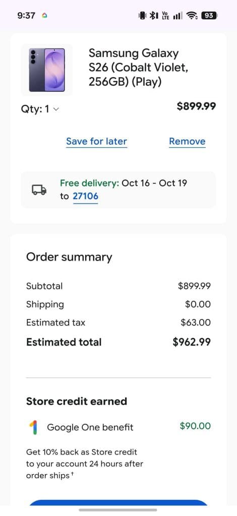 Google Store เปิดแท็บ Shop devices ขาย Samsung Galaxy คู่กับ Pixel