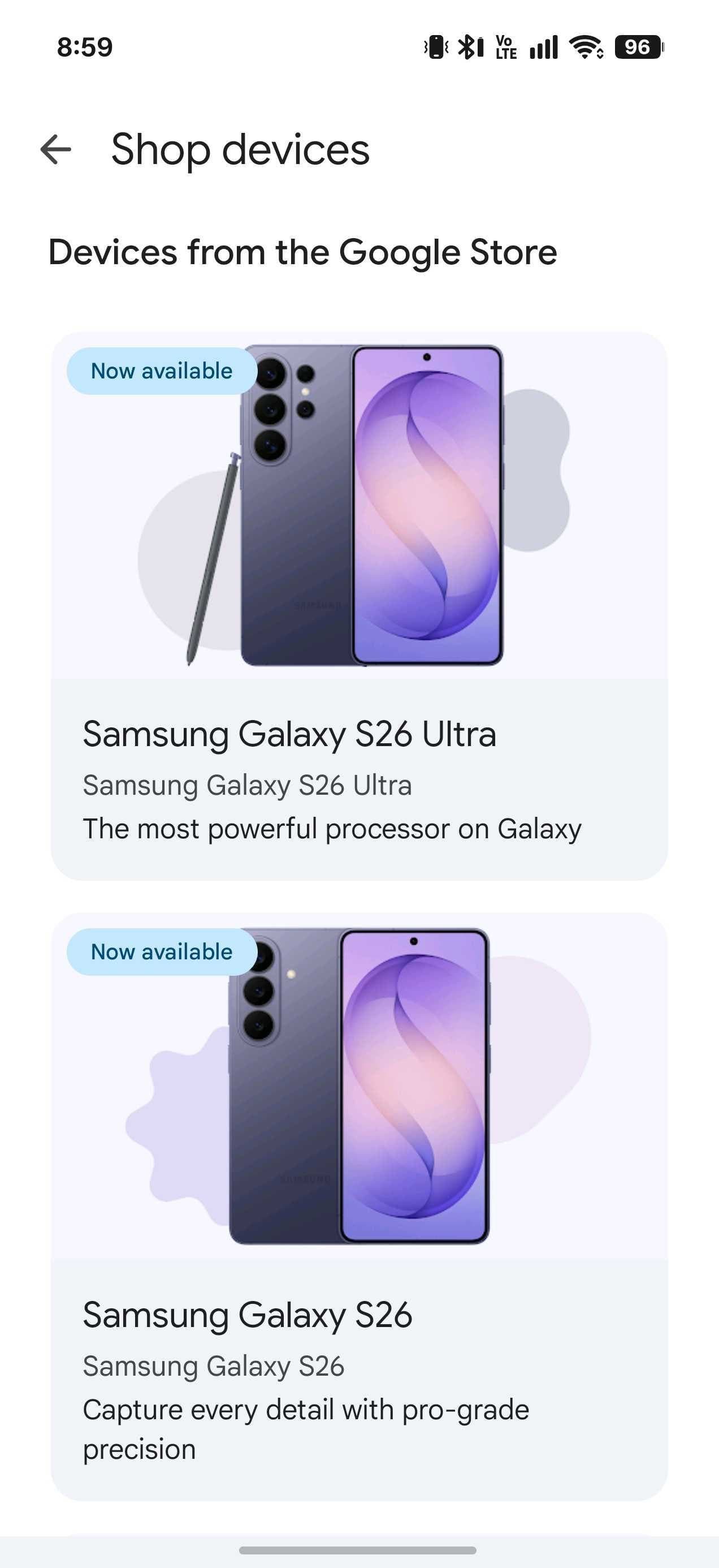 Google Store เปิดแท็บ Shop devices ขาย Samsung Galaxy คู่กับ Pixel