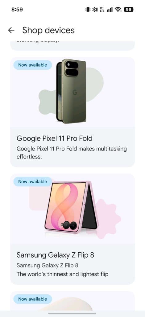 Google Store เปิดแท็บ Shop devices ขาย Samsung Galaxy คู่กับ Pixel