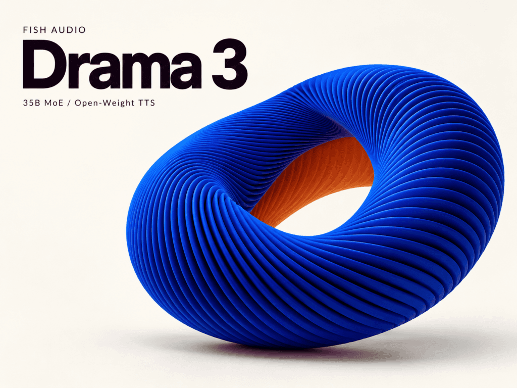 Fish Audio เปิดตัว Drama 3 โมเดล TTS สถาปัตยกรรม MoE 35B