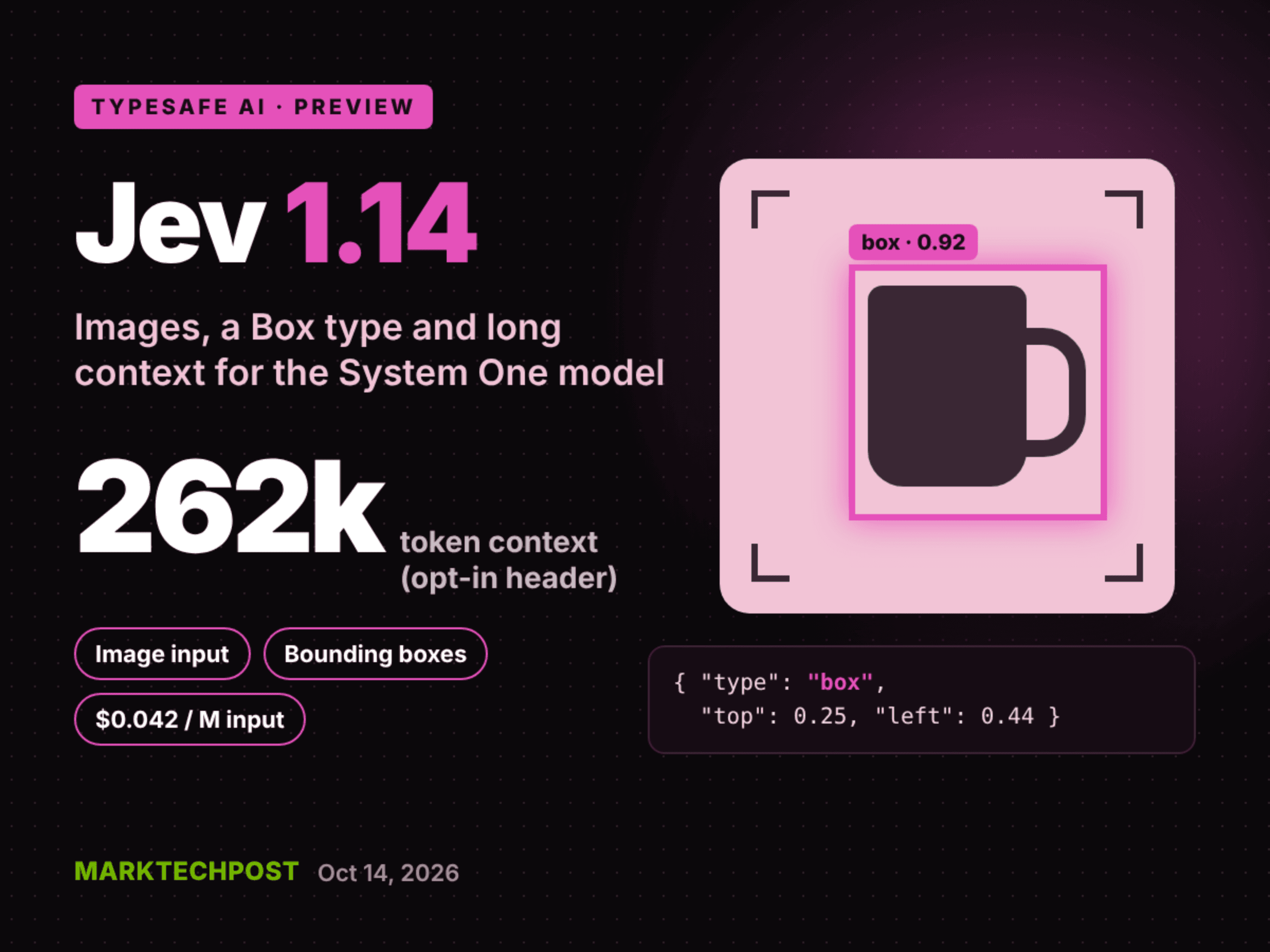 TypeSafe AI เปิดตัว Jev 1.14 รองรับรูปภาพและ Context 262k