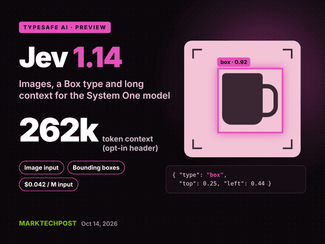 TypeSafe AI เปิดตัว Jev 1.14 รองรับรูปภาพและ Context 262k
