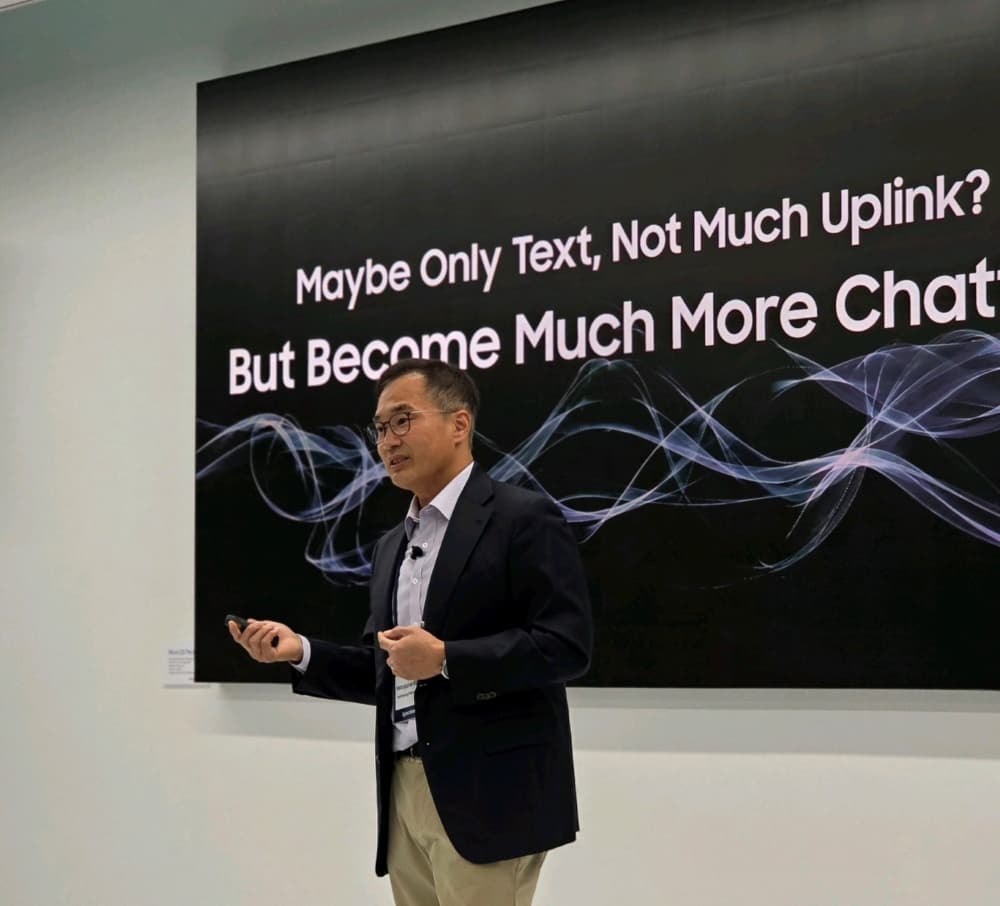 Woojune Kim, President and Head of Networks Business at Samsung Electronics, is giving his keynote speech at Partner Day, on Oct 14