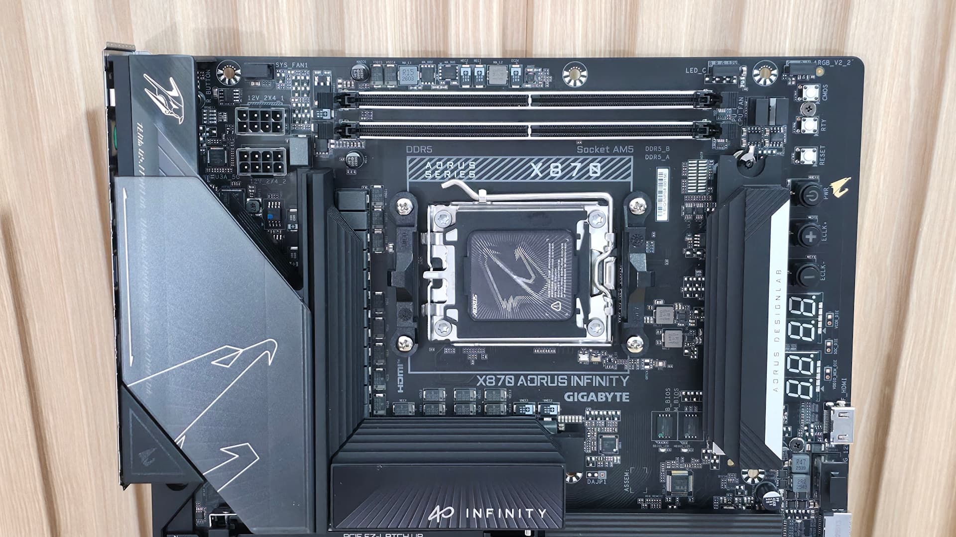 Gigabyte X870 Aorus Infinity _ Top half