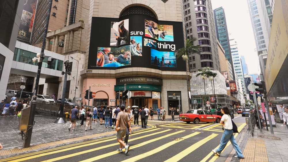 “Choose the sure thing” campaign in  Central, Hong Kong