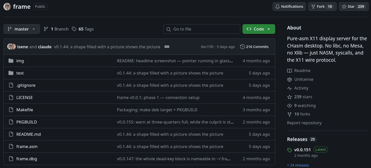 frame github repo