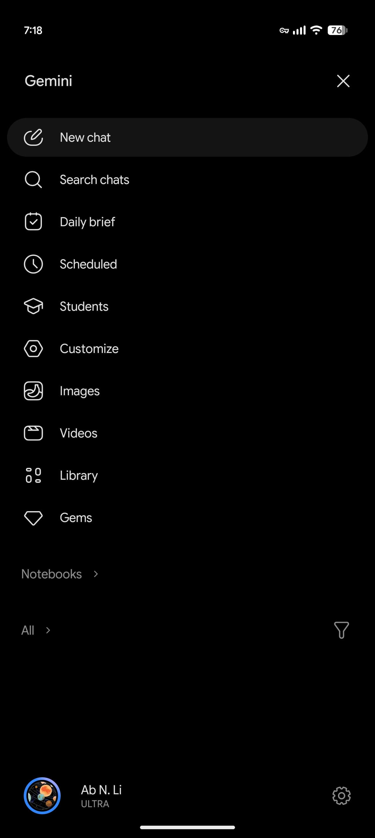 Gemini บน Android ปรับโฉมใหม่ เปลี่ยนแถบด้านข้างและหน้าตั้งค่า