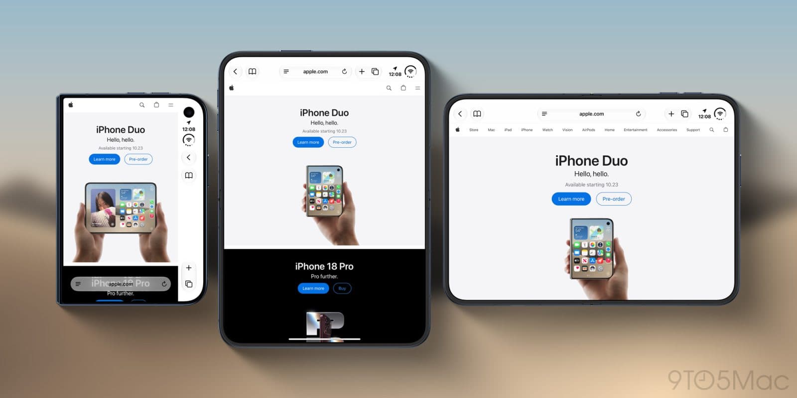 Apple เตรียมแก้ปัญหา Safari บน iPhone Duo หลังพบเลย์เอาต์หน้าจอหน้าแสดงผลแคบ