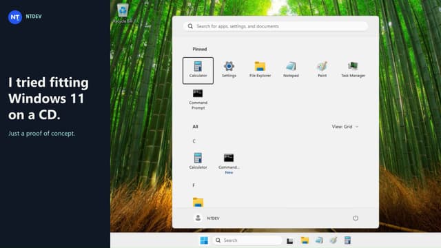 NTDEV โชว์บีบอัด Windows 11 ลงแผ่น CD-ROM ขนาดไม่ถึง 700MB