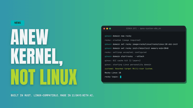 ผู้สร้าง Rocky Linux ใช้ AI พัฒนาเคอร์เนล Ginux สำเร็จใน 11 วัน