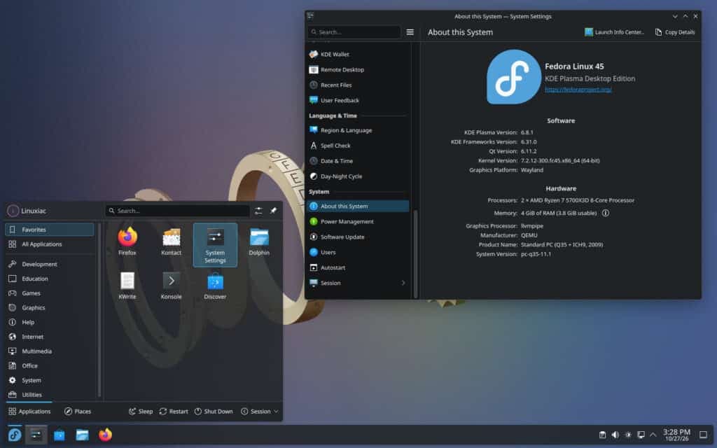 Fedora Linux 45 KDE