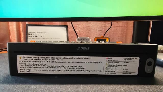 รีวิว Jadens JD-166: เครื่องพิมพ์พกพาไร้หมึก รองรับ Linux