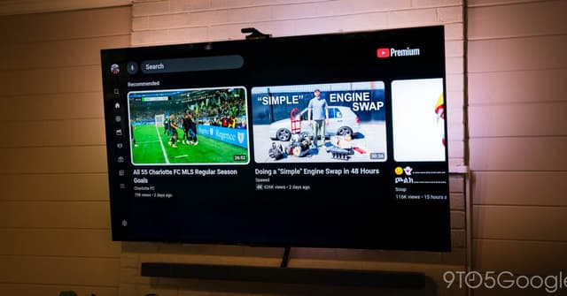 YouTube บน Google TV เปลี่ยนไอคอน Music เป็นสีแดงสดดูขัดตา