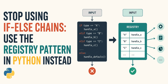 เลิกเขียน If-Else ยาวเหยียด: เปลี่ยนมาใช้ Registry Pattern ใน Python เพื่อโค้ดที่สะอาดกว่า