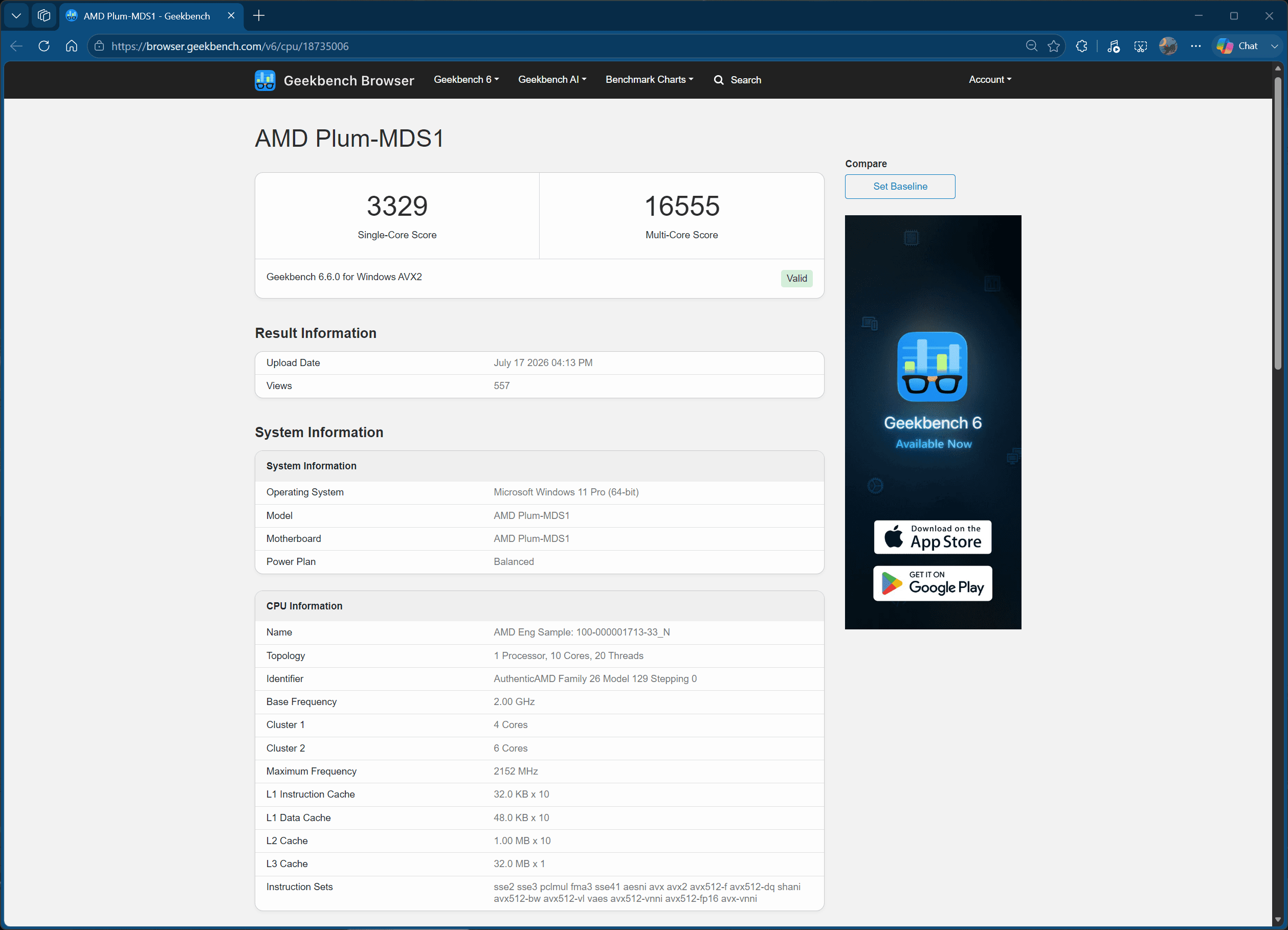 Medusa Point 10-core SKU listed on Geekbench