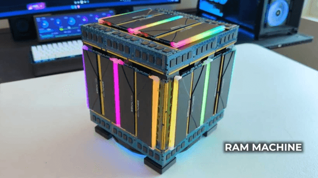 RAM Machine พีซีรุ่นแต่งพิเศษที่ใช้แรม 36 แท่งประดับเคส พร้อมสเปก RTX 5060