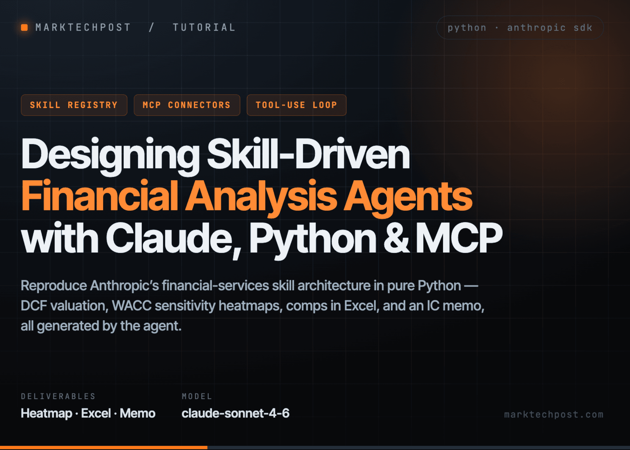 สร้าง Agent วิเคราะห์การเงินอัจฉริยะด้วย Claude, Python และ MCP Connectors ตามแนวทาง Anthropic