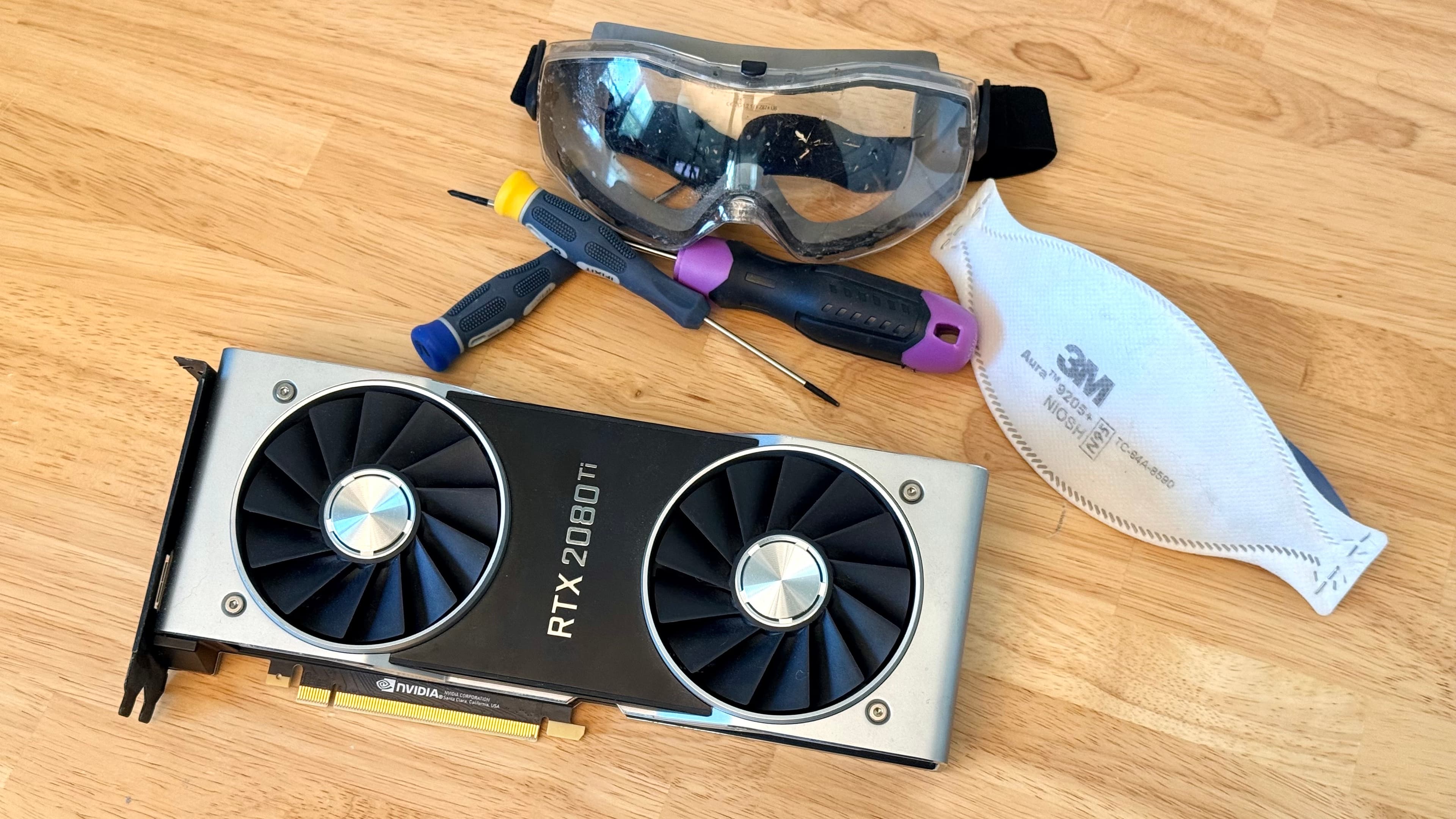 RTX 2080 Ti with repair tools