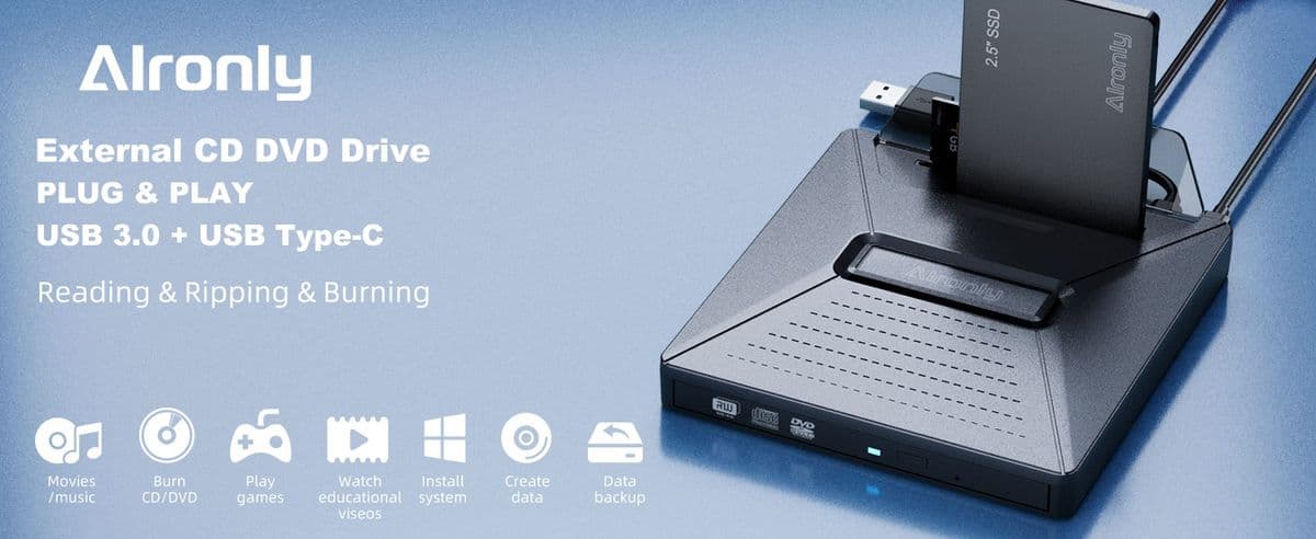 Portable USB DVD writer with SATA dock deal