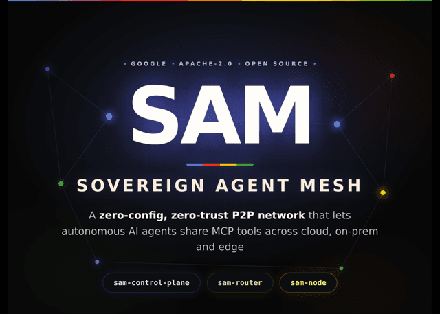 Google เปิดตัว SAM (Sovereign Agent Mesh) เครือข่าย P2P เสริมความปลอดภัยขั้นสูงสำหรับ AI Agent