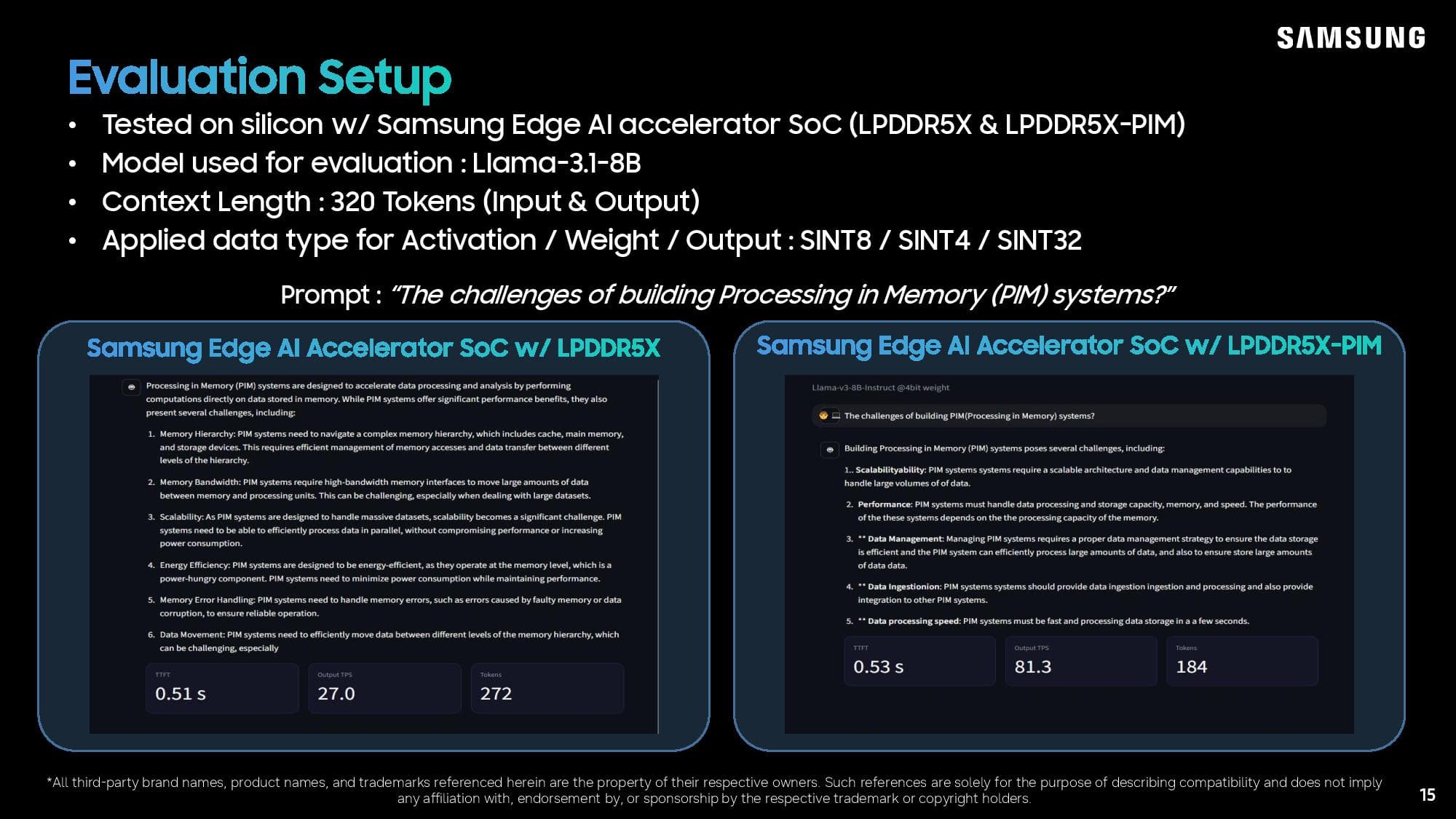 Samsung LPDDR5X-PIM Hot Chips 2026 presentation.