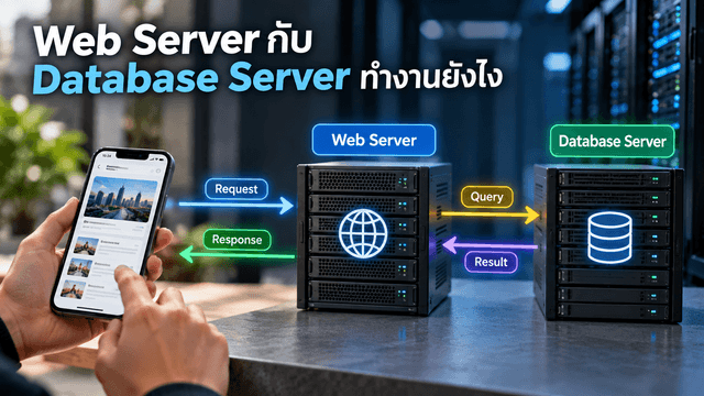 Web Server กับ Database Server มันทำงานยังไง แบบเห็นภาพ